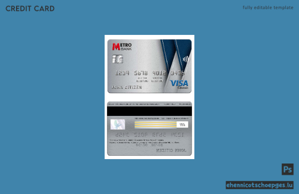 Beispielvorschau der Metro Bank Visa Classic Karte (Vereinigtes Königreich)